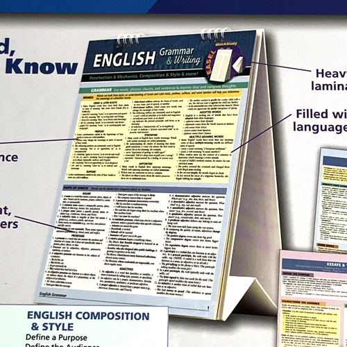 QuickStudy Reference Guide English Grammar Writing Easel Format Sealed 2015 - Picture 6 of 8