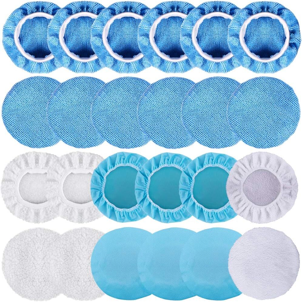 24 Packs Polishing Bonnet Pads (5-6) Inch Non-Woven Buffing pad For Car Polisher
