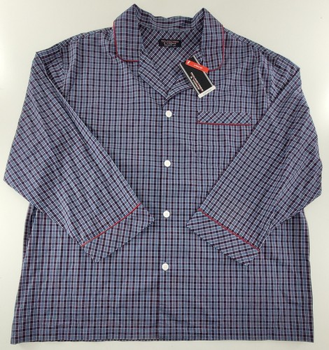 Men's Roundtree & Yorke Big & Tall Sleepwear Pajama 2-Piece Set Shirt 2XB - Picture 2 of 9