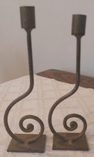Portacandele Da Parete In Ferro Battuto Vintage - Candelabro A Forma Di Emblema Per Decorazione - Foto 11