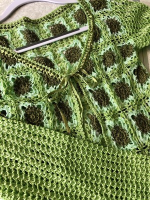 open weave crochet cardigan