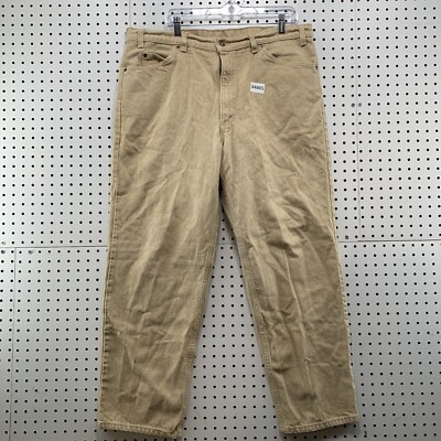 Vintage 90s Levis 550 Tan Denim Jeans Mens FITS 38x29 Orange Tab Relaxed FIt