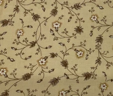 ANDOVER FABRICS - MELODIES #7642-CREAM/BROWN BY JO MORTON-- 3/8 YARD
