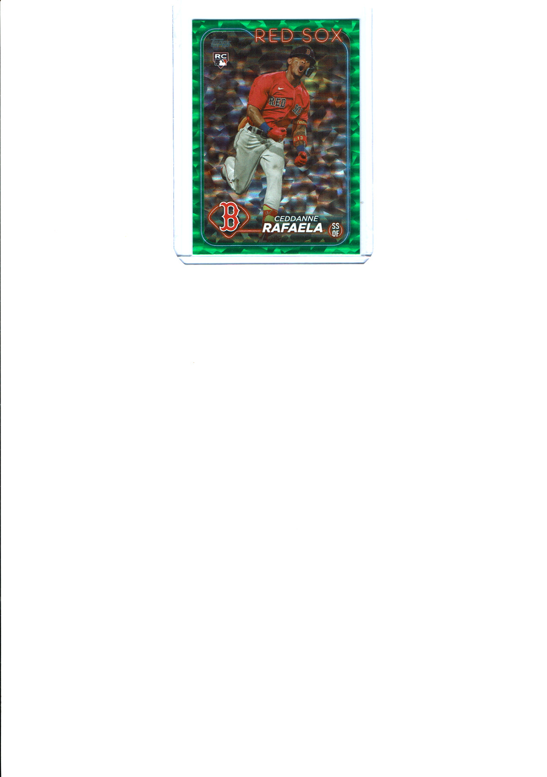 2024 Topps Baseball Series 1 Ceddanne Rafaela RC #313 Green Foil #140/499