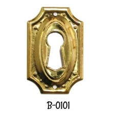 Keyhole Cover Hepplewhite/Sheraton Style Stamped Brass Key Hole Cover Escutcheon