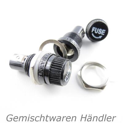 5x Sicherungshalter mit Schraubverschluss für 5x20 mm mit Lötfahnen 5x Sicherungshalter mit Schraubverschluss für 5x20 mm mit Lötfahnen