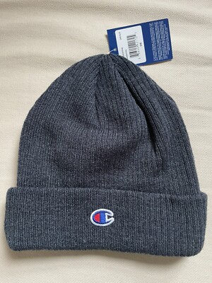 Champion Unisex Ribbed Cuffed Beanie Knit Hat 7''