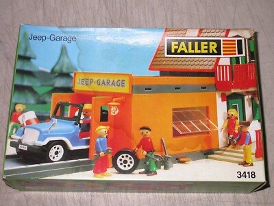Vintage FALLER AUTOLAND Jeep - Garage Set Complete No. 3418  NOS