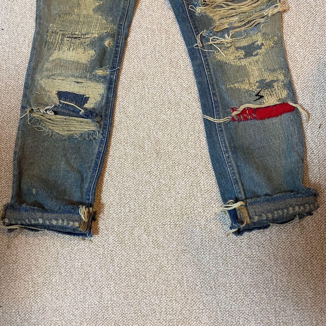 UNDERCOVER 68 Denim But Damage Processing L Vintage Used Japan
