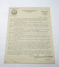 International Rose Test Gardens Signed Letter 1931 Portland Oregon Awards Botany
