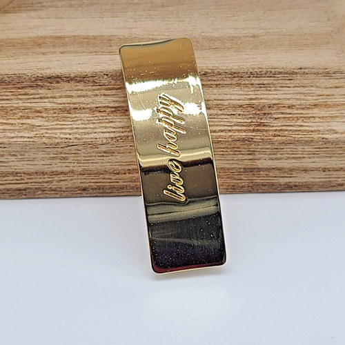 KEEP Collective "Say Something Bar - Live Happy" Shiny Gold Slide Charm - Picture 3 of 11