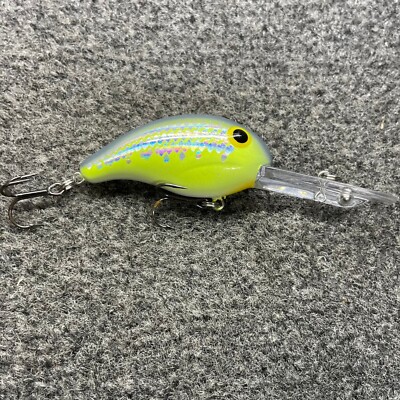 Bandit 300 Series Crankbait Fishing Lure 3/8oz 2'' - 3D66 Chartreuse Fleck D66