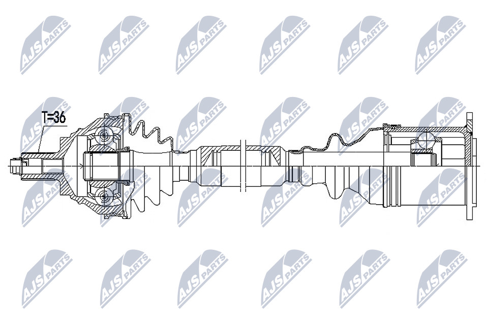 NPW-VW-185 NTY Drive Shaft for AUDI,SEAT,SKODA,VW