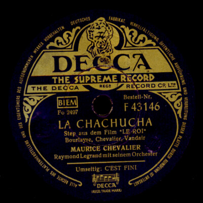 MAURICE CHEVALIER La Chachucha / C'est fini   78rpm   Schellackplatte S4753