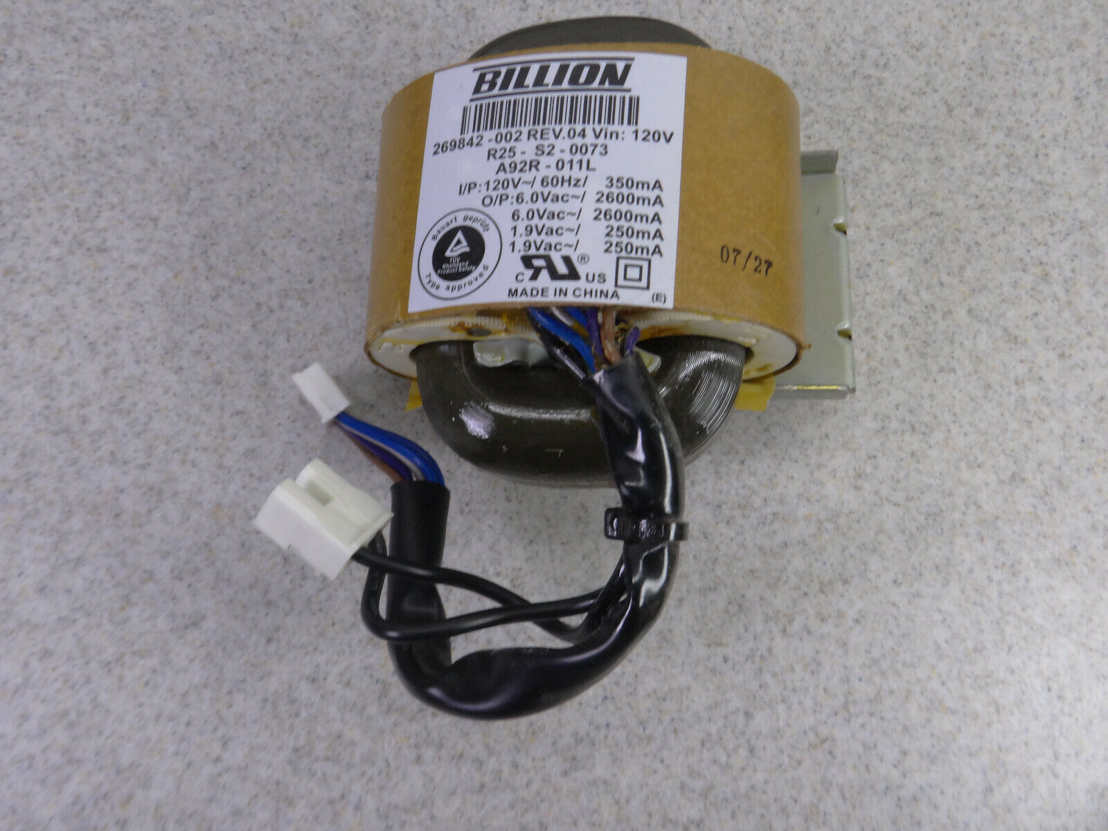 Bose 269842-002 Billion Transformer for Bose Wave Radio CD II AWRCC1