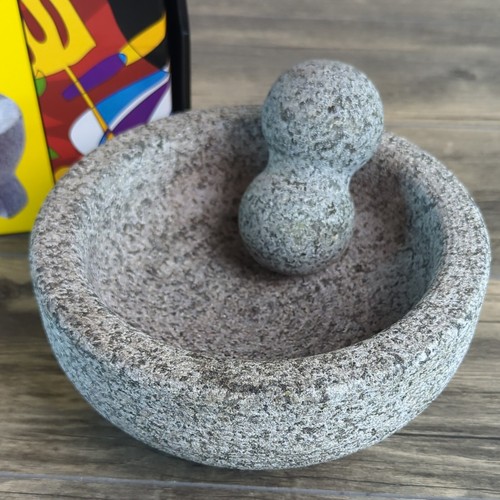 Granite Mortar & Pestle Vasconia 4-cup Traditional Modern Cooking Molcajets Mix - Picture 2 of 14