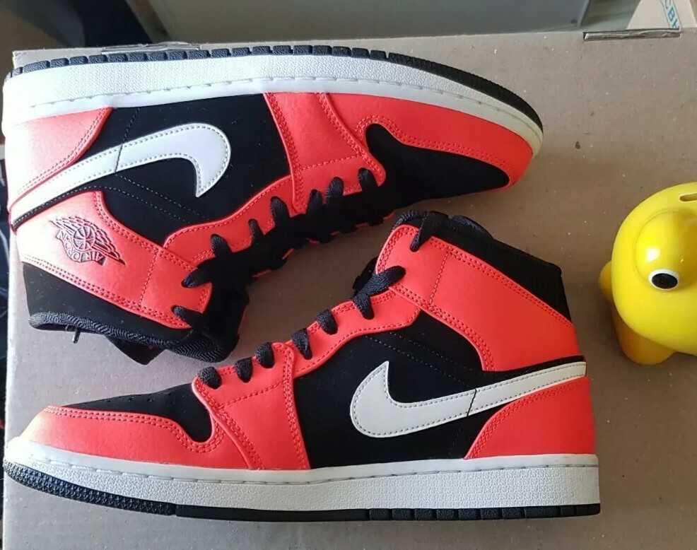 Air Jordan 1 Mid - Infrared | (8US) [Pre-owned 9/10] | eBay