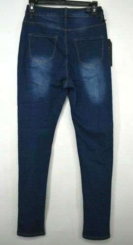UWJ Junior Girl Blue Straight Leg Stretch Comfort Fit 5-Pocket Skinny Jeans 9/10 - Picture 2 of 7