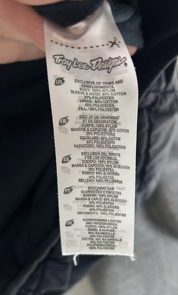 Troy Lee Designs Hombres 2XL Azul Gris Chaqueta de Nylon Puffer con Capucha (HU) Foto 4 de 4