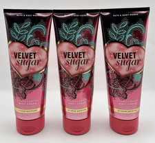NEW Bath  Body Works Velvet Sugar Body Cream 3pc Set Full Size Shea Butter 24oz