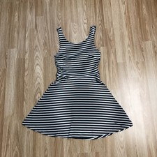 American Eagle Crossback Kate Striped Fit & Flare Skater Dress, XS