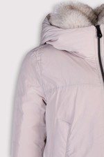RRP 794 PEUTEREY Down Parka Coat IT46 US10 UK14 XL Windproof Fox Fur Trim Zipped