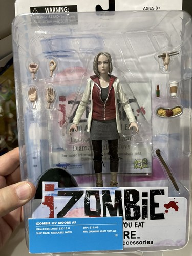 2015 iZombie Liv Moore mit Zubehör Actionfigur neu im Paket mit Regal Gebrauchsspuren - Bild 2 von 3