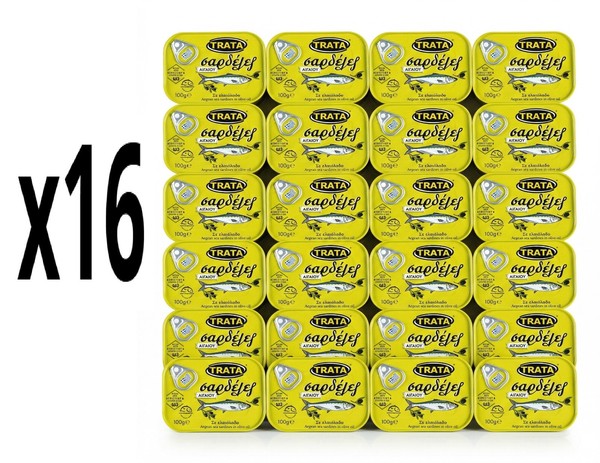 Trata Griechische Sardinen 100 G In Nativem OlivenöL Dose Premium‑QualitäT X16-image