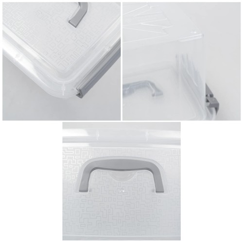 3 Quart Small Plastic Storage Bin, Clear Storage Latch Box with Lids, 6 Packs - 第 4/7 張圖片