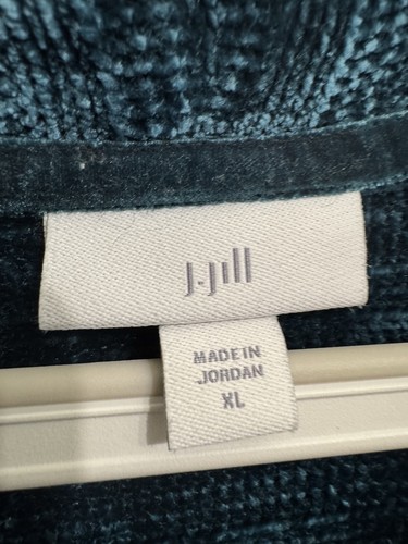 Suéter Pullover Jill Talla XL Chenilla Capucha Cuello Verde Azulado Mujeres Suave Acogedor Acanalado - Imagen 2 de 8