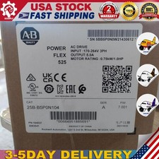 Allen-Bradley 25B-B5P0N104 Powerflex 525 1HP Drive 25BB5P0N104 NEW AND SEALED