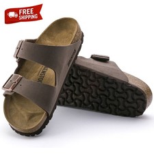 Birkenstock Arizona Birkibuc Sandals Mocha New With Box