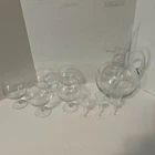 Discontinued Tiffany & Co Lovebird Glassware Set of 10 Vintage Etched Crystal