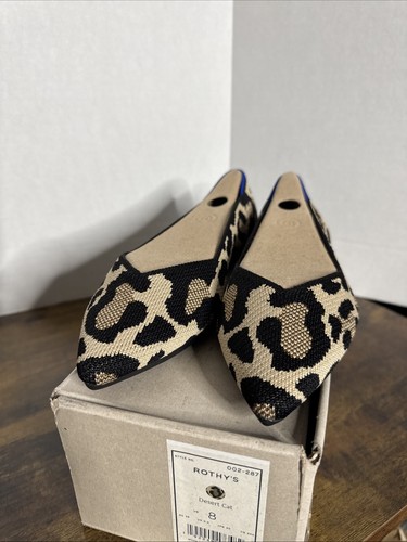 Rothy’s Women’s The Point Flat Size 8 Color Desert Cat NEW In box