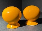 Fiesta Salt and Pepper Shakers Ball Art Deco Round Tangerine