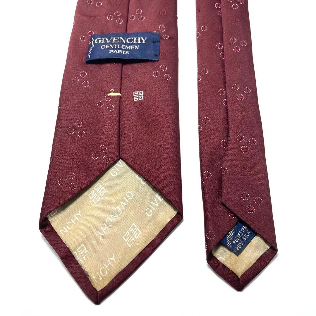 GIVENCHY Necktie Red Pattern Logo Fine Fabric Use… - image 3