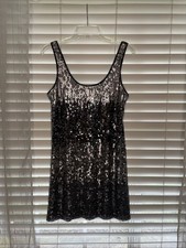 Express Sequin Mini Dress Gray Size Medium Sleeveless