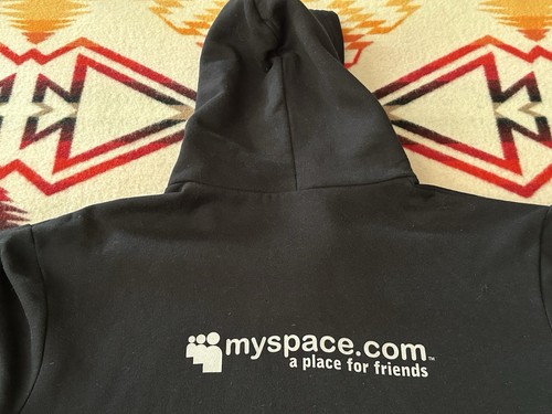 Vintage Y2K MySpace Hoodie Mitarbeiter Tech Social Media Tom American Apparel XXL - Bild 12 von 13