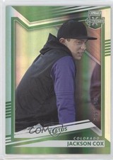 2022 Panini Elite Extra Edition Status Green 399/499 Jackson Cox #50 10jr