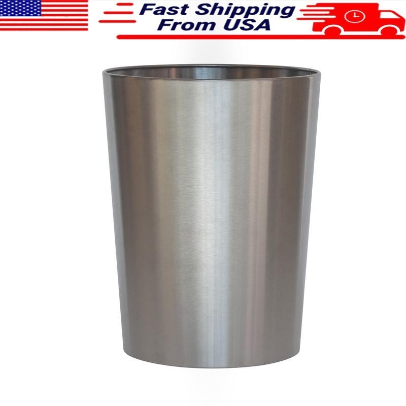 Metal Bathroom Wastebasket Stylish Open Design Trash Can New