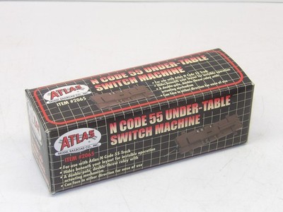 Atlas N Code 55 Under-table switch machine, complete NIP #2065