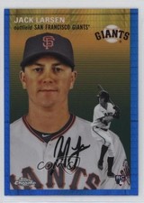 2023 Topps Chrome Platinum Anniversary Blue Prism Refractor Jack Larsen #89 4z8