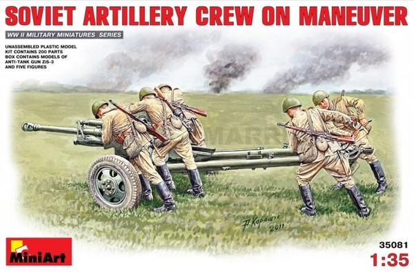 Miniart 35081 1/35 Sowjetische Artillerie-Besatzung Im ManöVer Bausatz-image