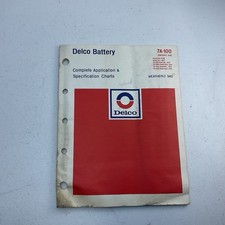 1976 Delco Catalog Battery Application Specifications Charts Guide Manual 7a-100