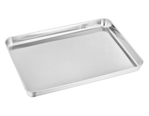 TeamFar Toaster Oven Pan, Stainless Steel 12.4" x 9.7" x 1", Silver