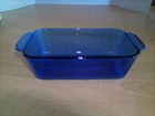 Vintage Pyrex 213-R Cobalt Blue Glass Bread Loaf Pan  1.5Qt-1.5L 8.5 x 4.5 x 2.5