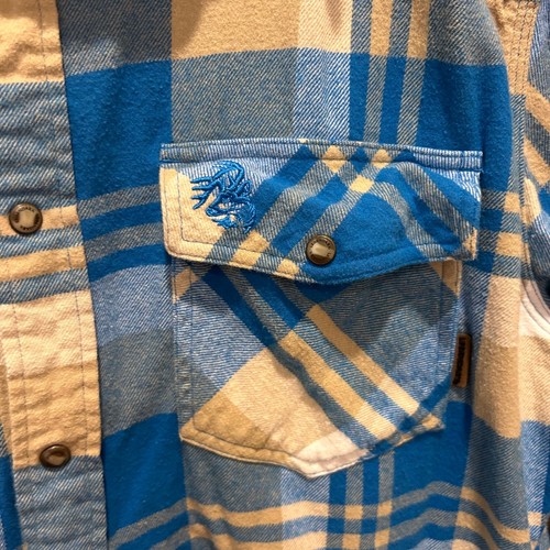 Legendary Whitetails Para Hombres XL Azul Tostado Cuadros Pana Cuello Franela Camisa A Presión - Imagen 4 de 10