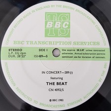 The Beat - In Concert-289 LP 1982 BBC Transcription Services NM/