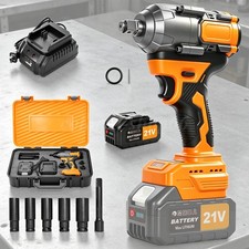 1000nm Cordless Impact Wrench 960ft-lbs 12 Battery Impact Gun 3-speed Control