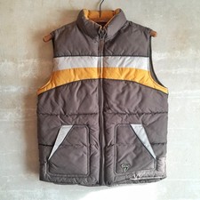 349a. khaki green vintage Old Navy sleeveless zip up y2k puffer vest, L boys